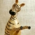 Zebra gourd sculpture
